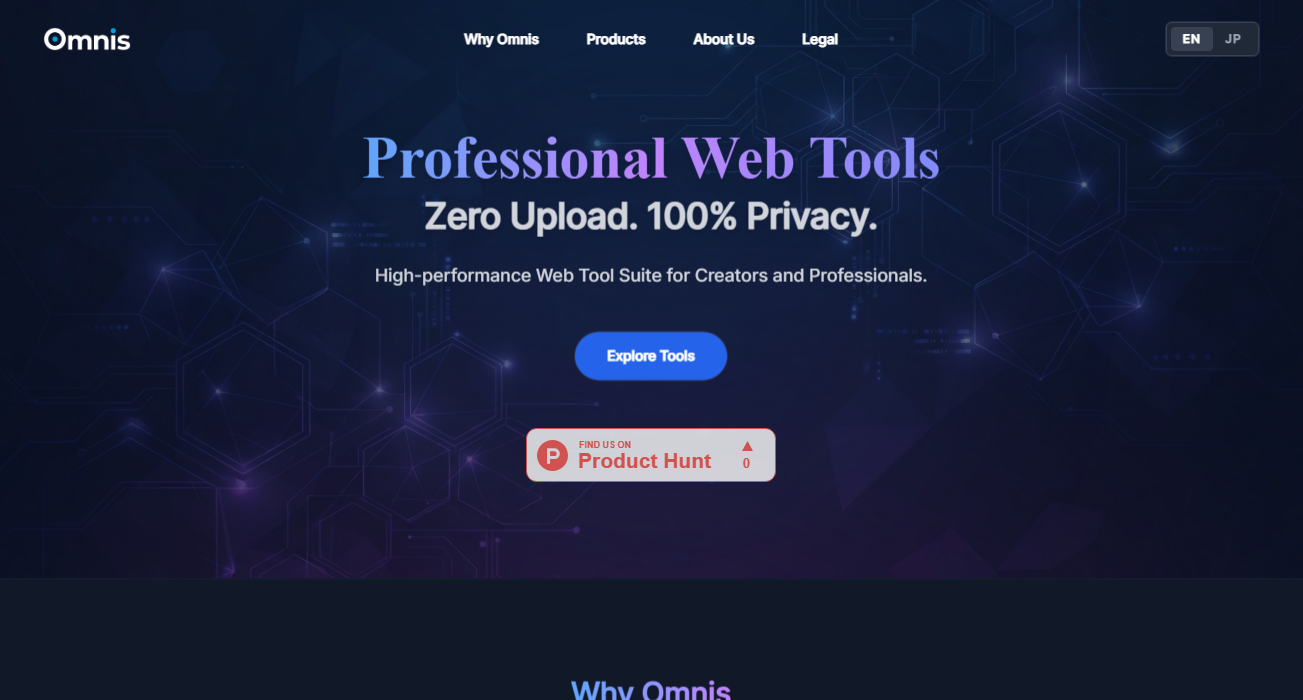 Omnis-Tools - Main product screenshot demonstrating key features and user interface