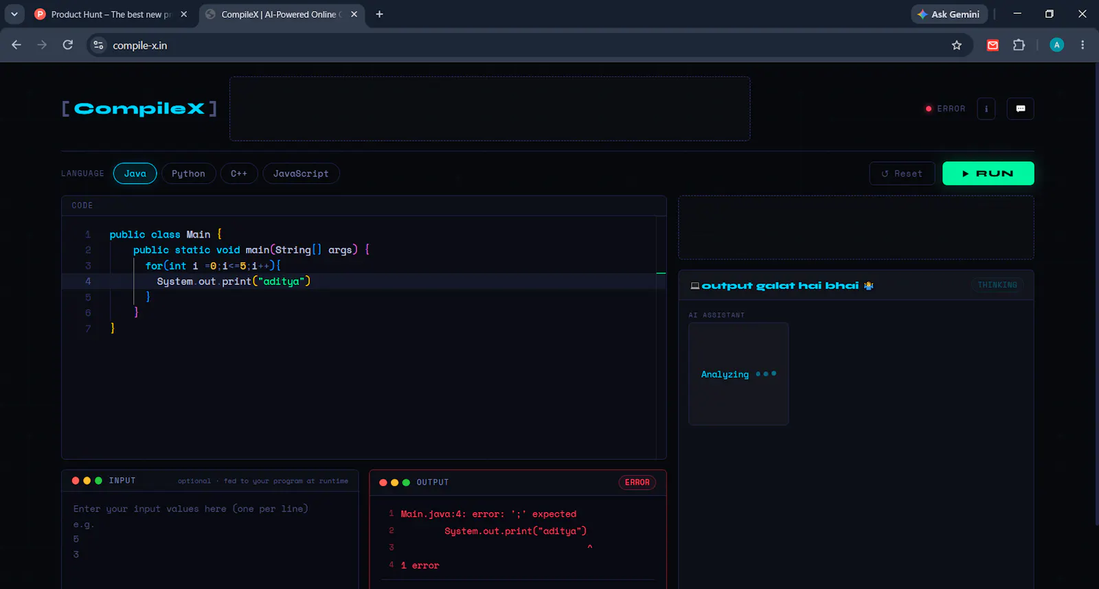 CompileX screenshot 2