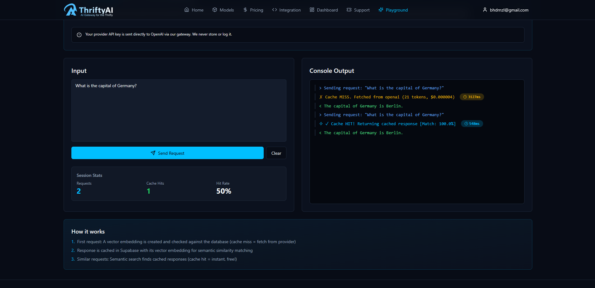 ThriftyAI - Screenshot 2 showing product features and functionality