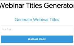 Webinar Titles Generator media 1