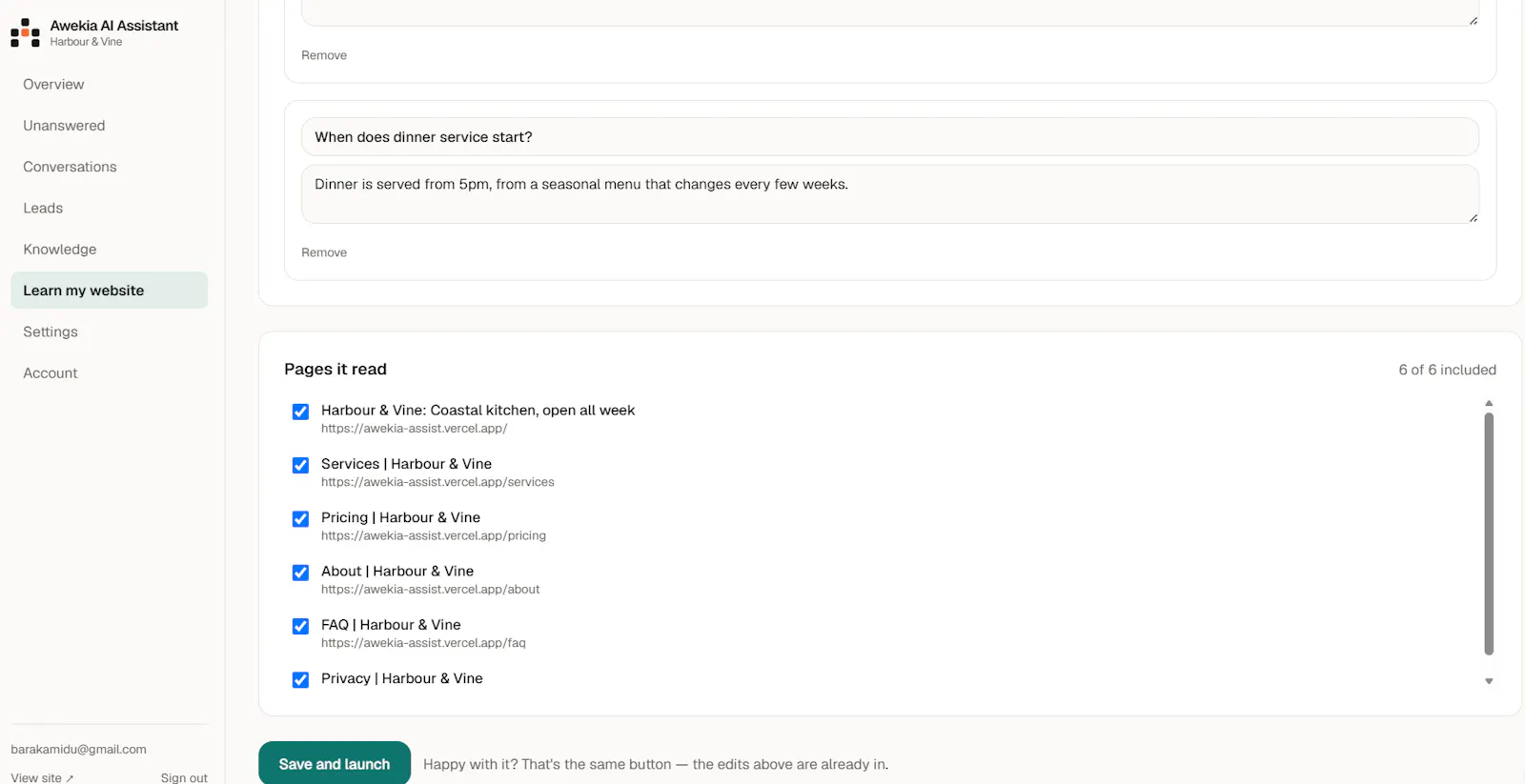 Keep visitors with Awekia AI Assistant  screenshot 4