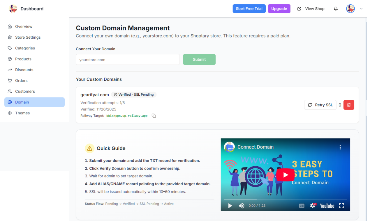 Shoptary - No-Code Store Builder - Screenshot 4 showing product features and functionality