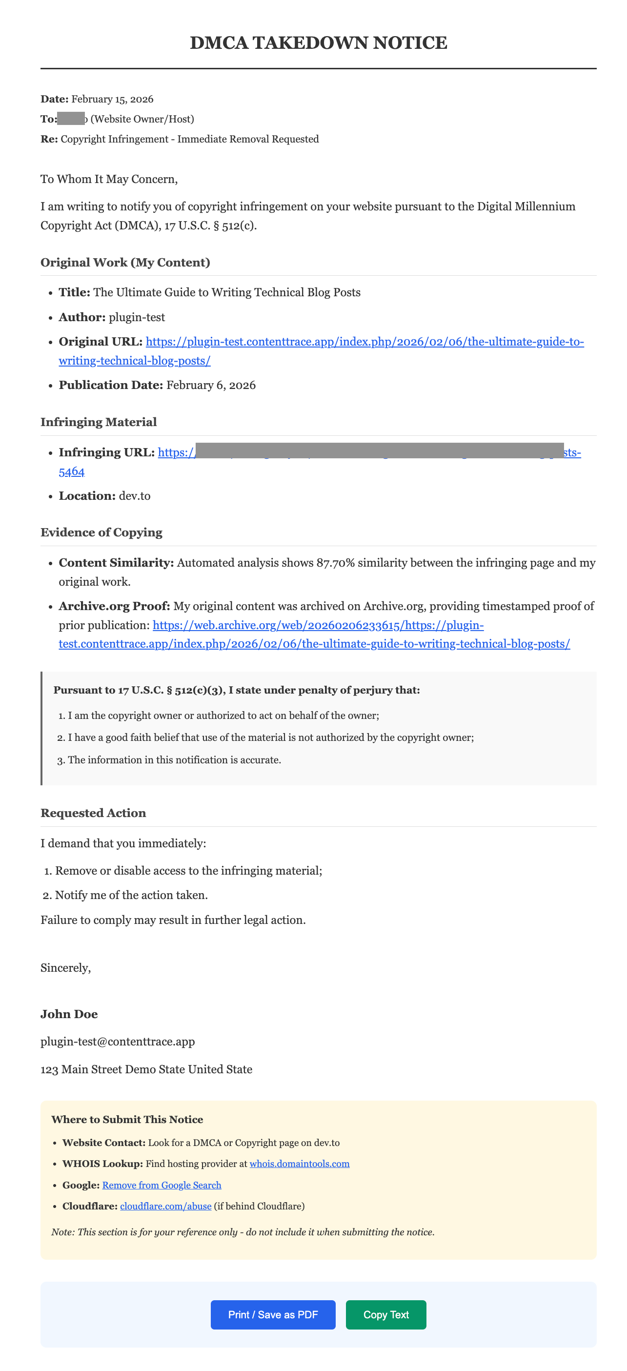 ContentTrace - Screenshot 5 showing product features and functionality