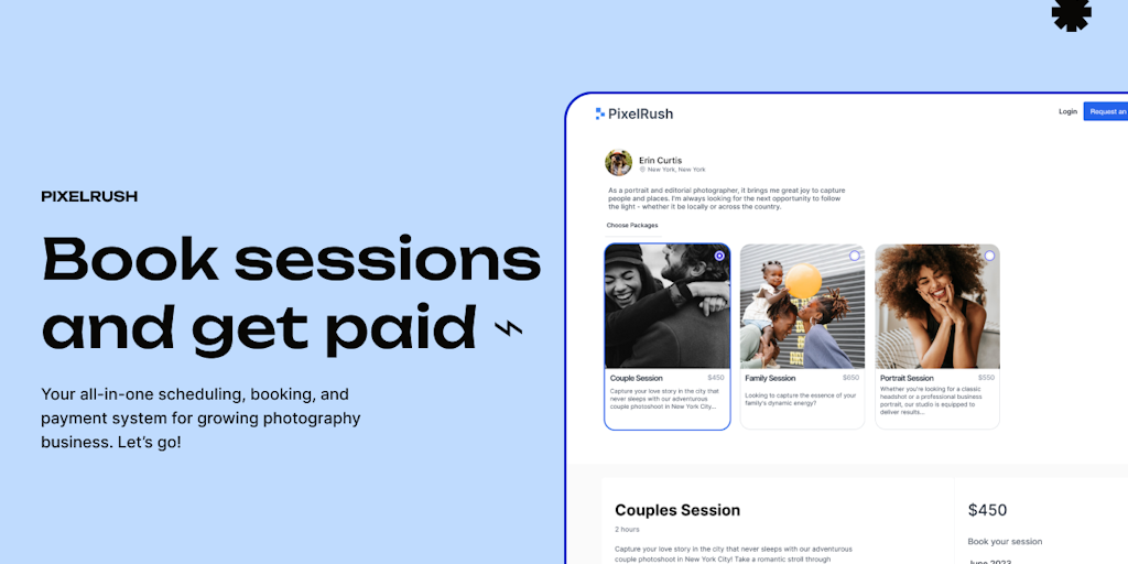 PixelRush: Book sessions and get paid. | Product Hunt