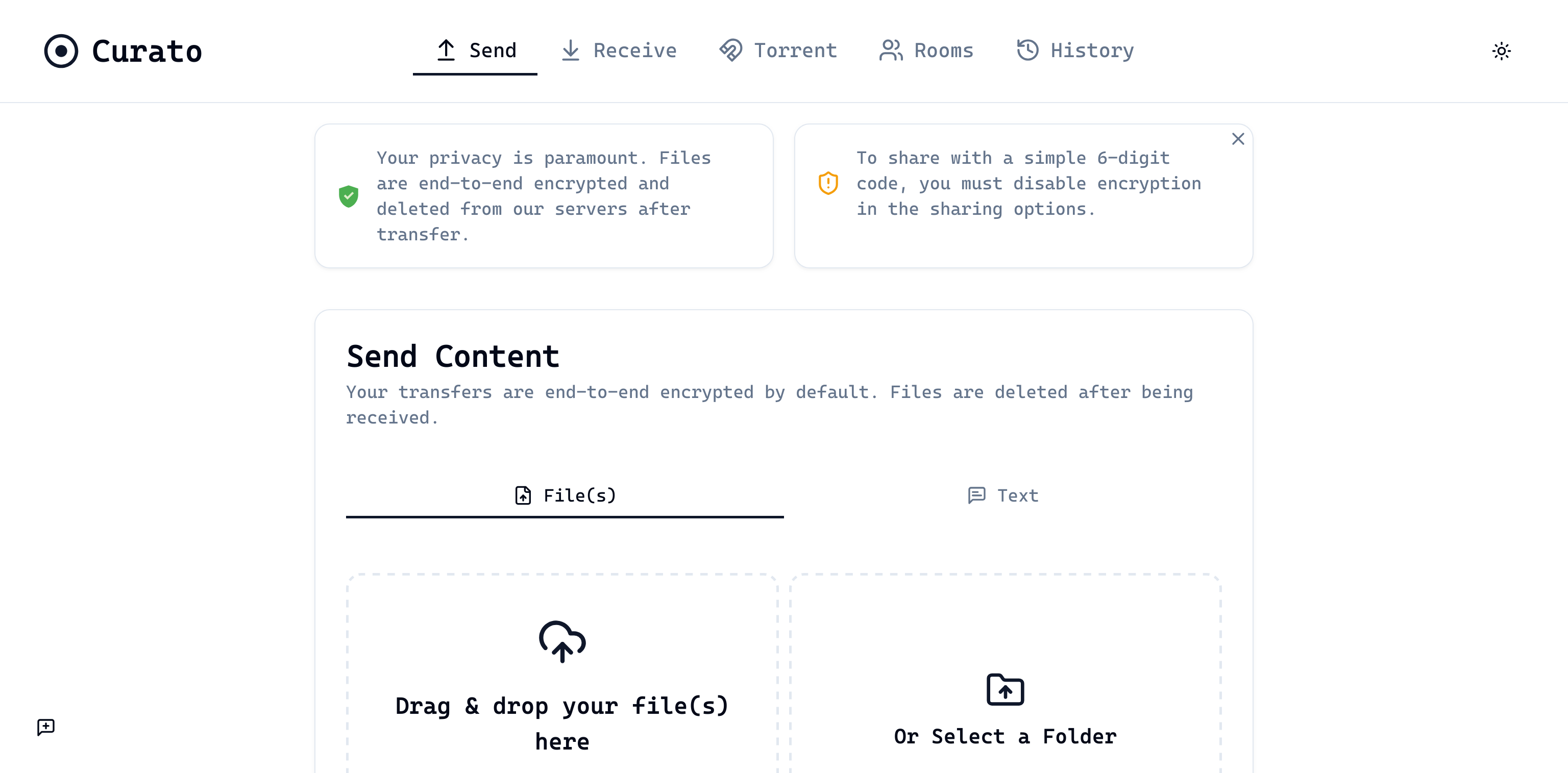 Curato – Share via Link, Code, Torrent gallery image