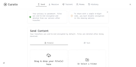 Curato – Share via Link, Code, Torrent gallery image