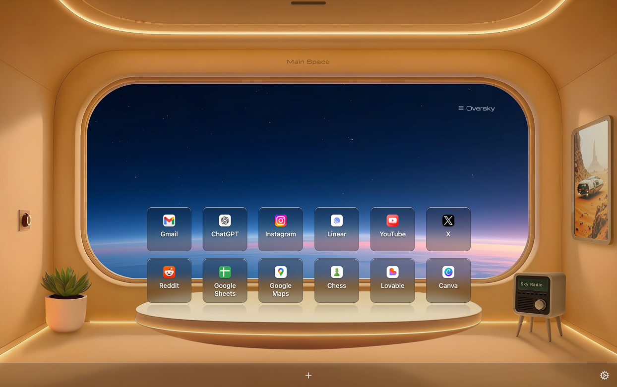 Sky OS - Main product screenshot demonstrating key features and user interface