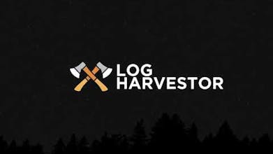 Log Harvestor 平台的屏幕截图，在简化的界面上显示集成的产品、营销和工程分析。