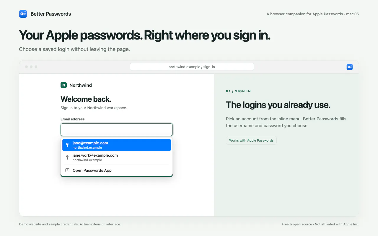 Better Passwords - for Apple Passwords gallery image