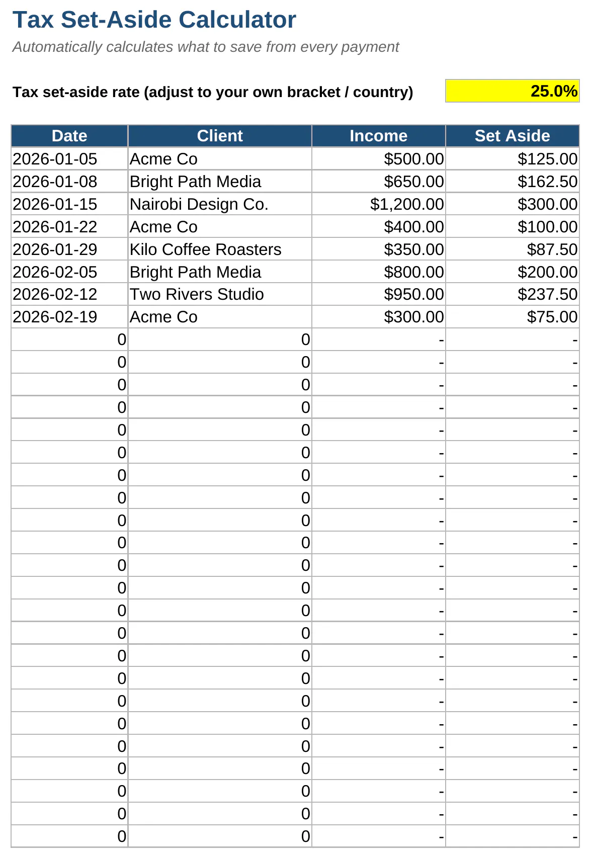 Freelancer Finance Tracker gallery image