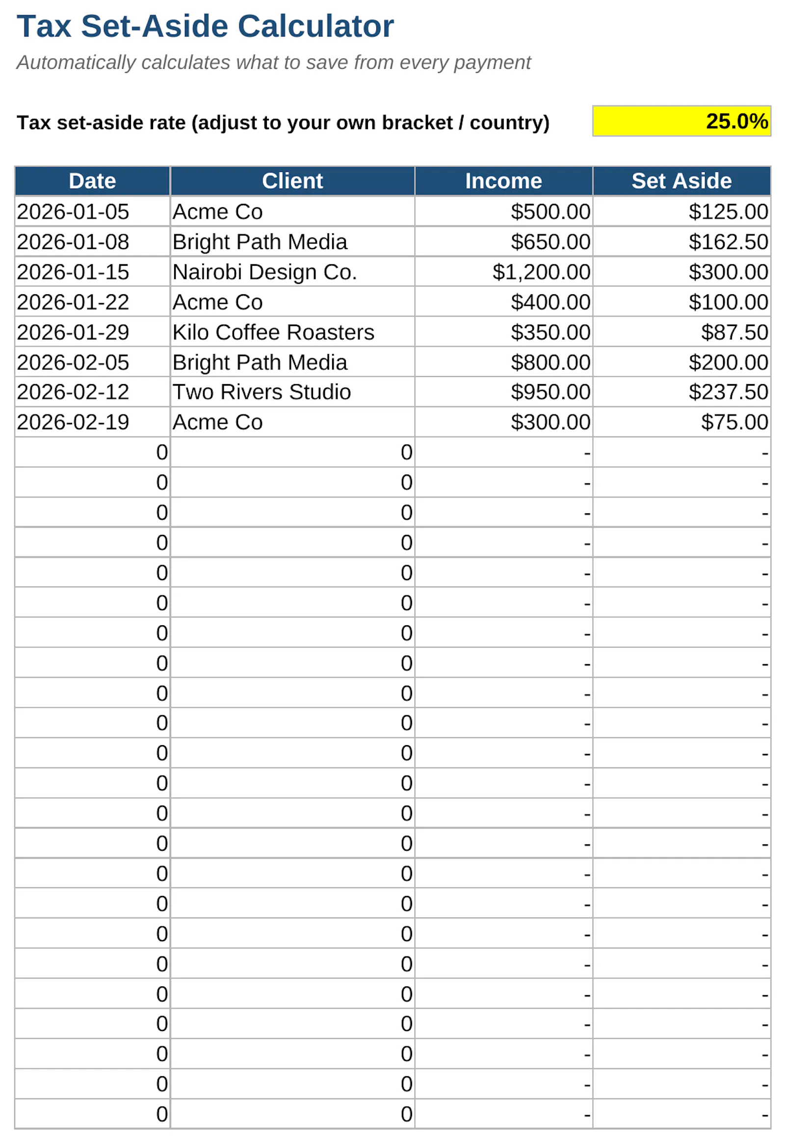 Freelancer Finance Tracker screenshot 5