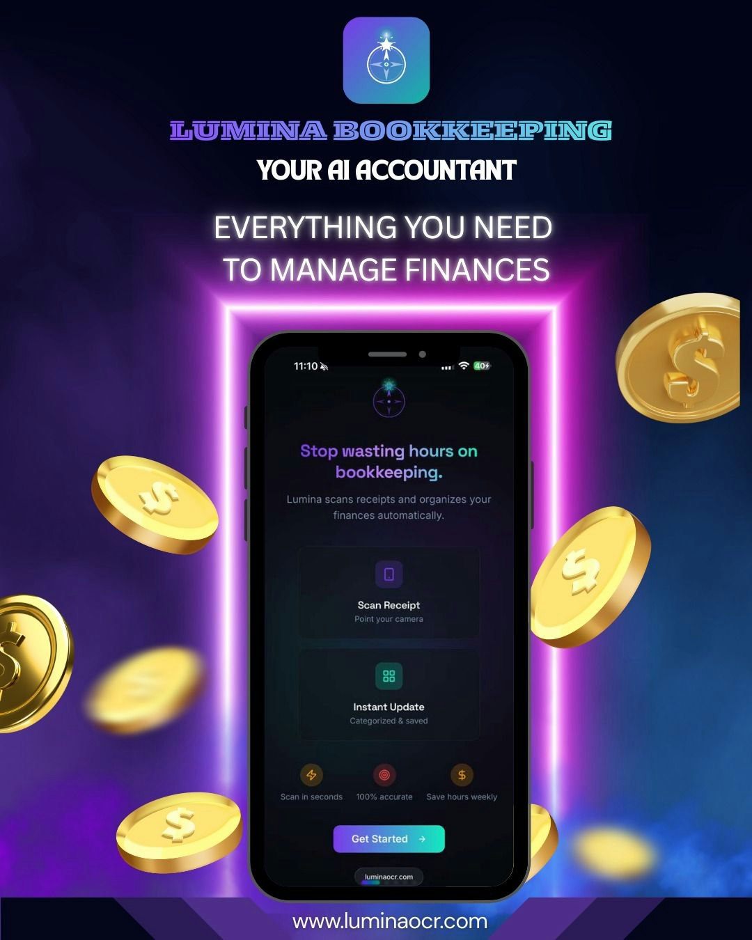 Lumina Bookkeeping - Screenshot 3 showing product features and functionality