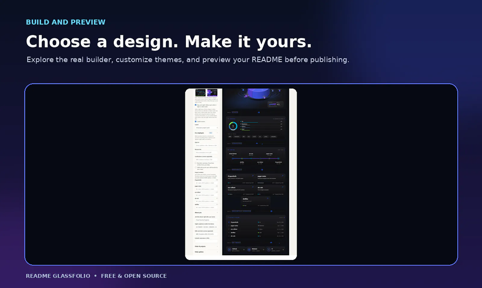 README Glassfolio screenshot 2