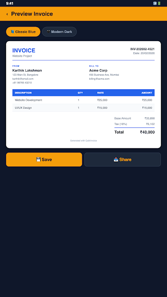 QuikInvoice gallery image