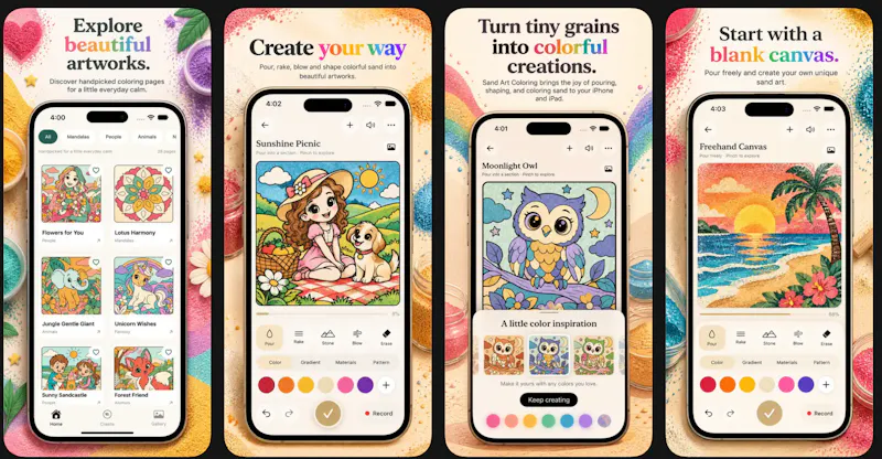 Coloring ASMR Cozy: Sand Art screenshot 1