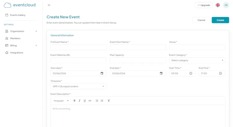 Eventcloud · Unlimited Event Ticketing screenshot 2
