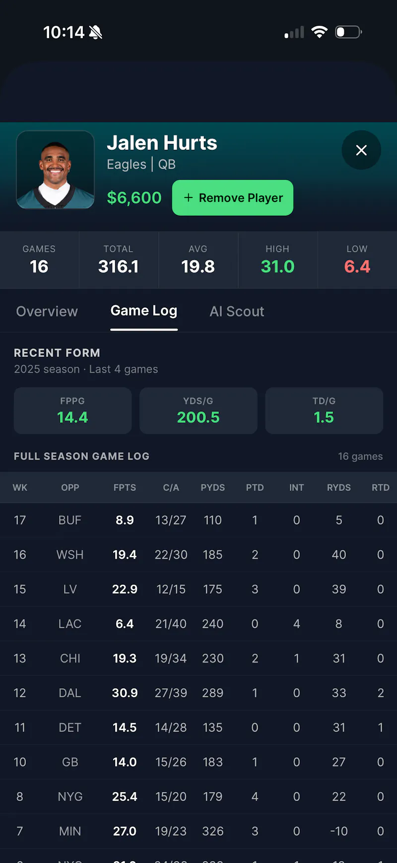 ArchRivals Fantasy Football App screenshot 7