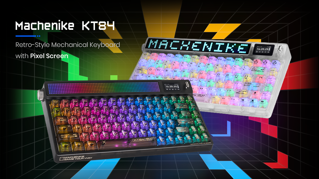 KT84 Macheen - Tastiera in stile retrò con schermo pixel media 1