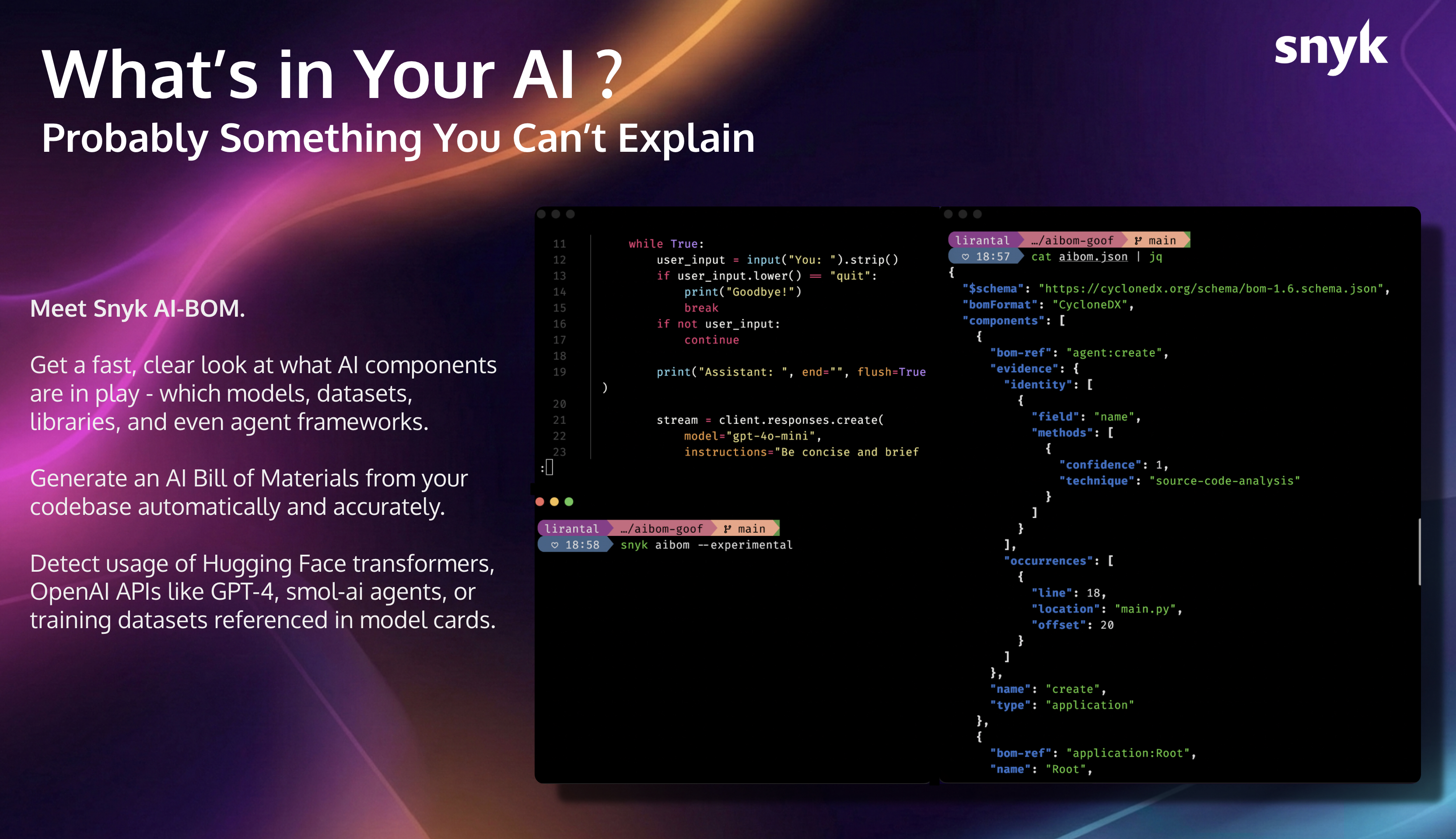 Snyk AI-BOM gallery image