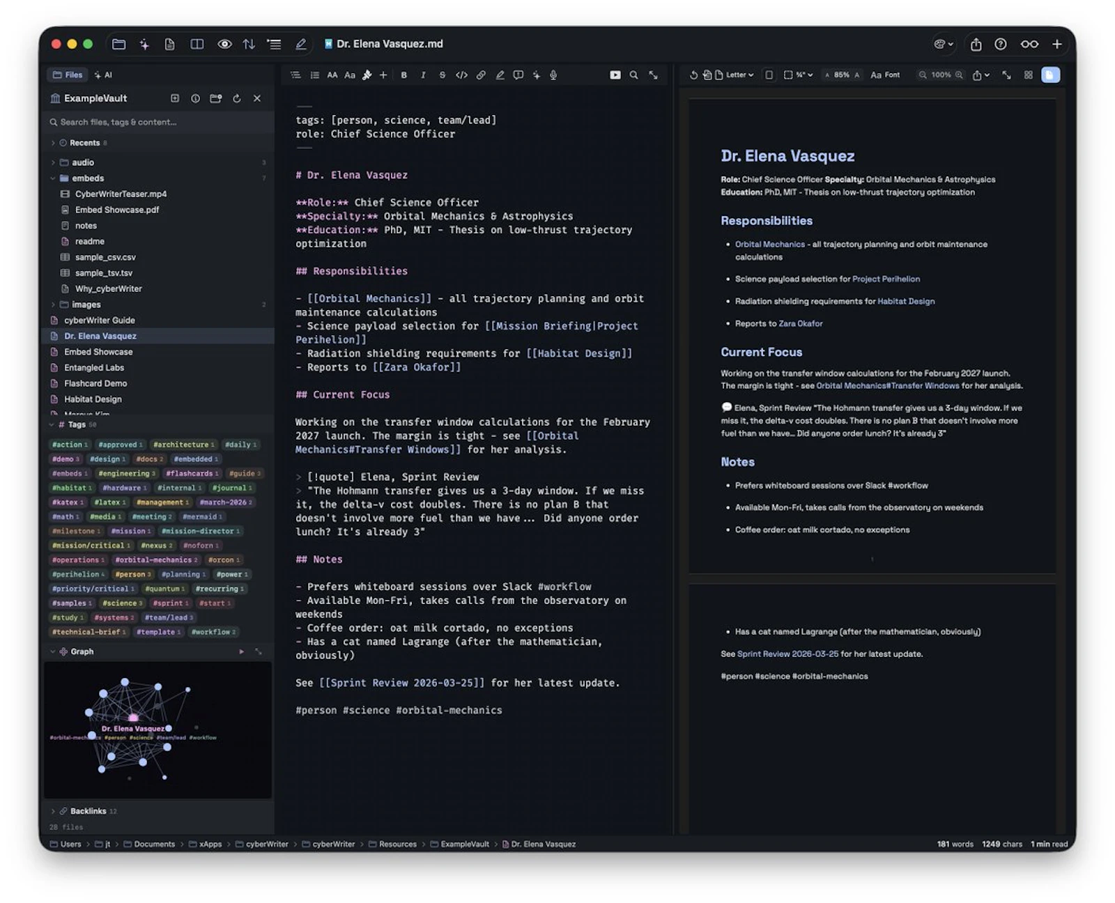 cyberWriter screenshot 2