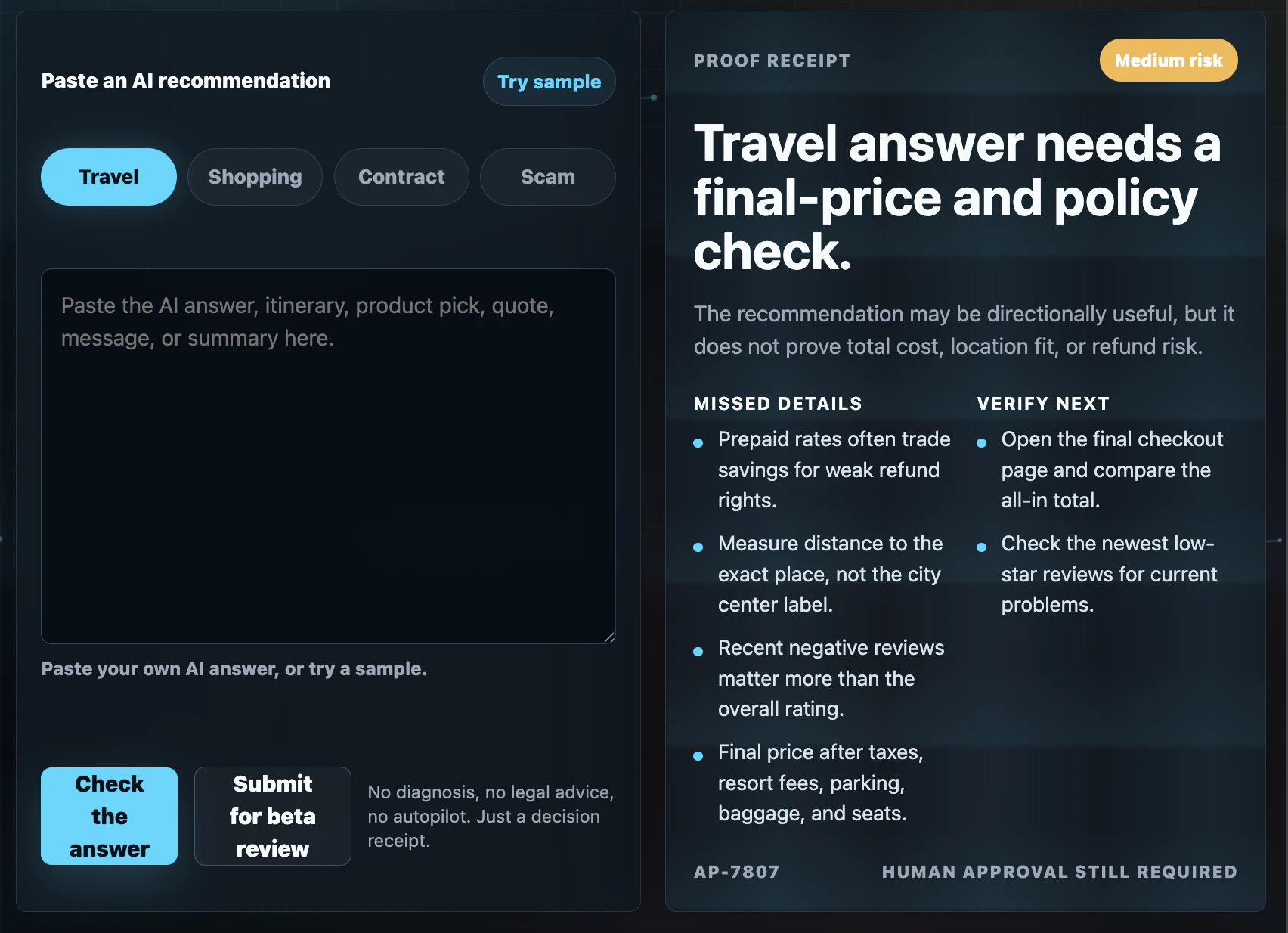 AgentProof screenshot 1