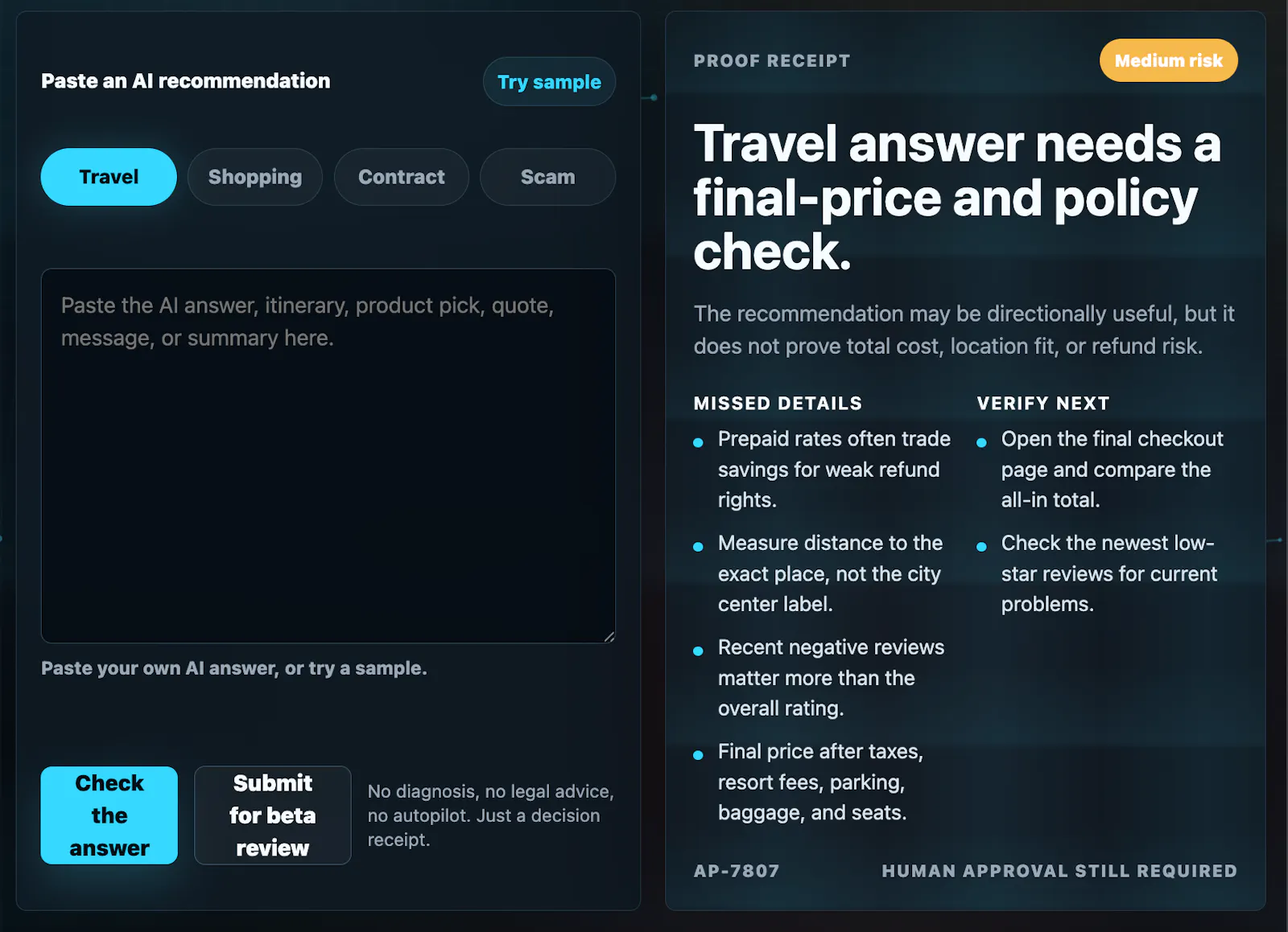 AgentProof screenshot 2