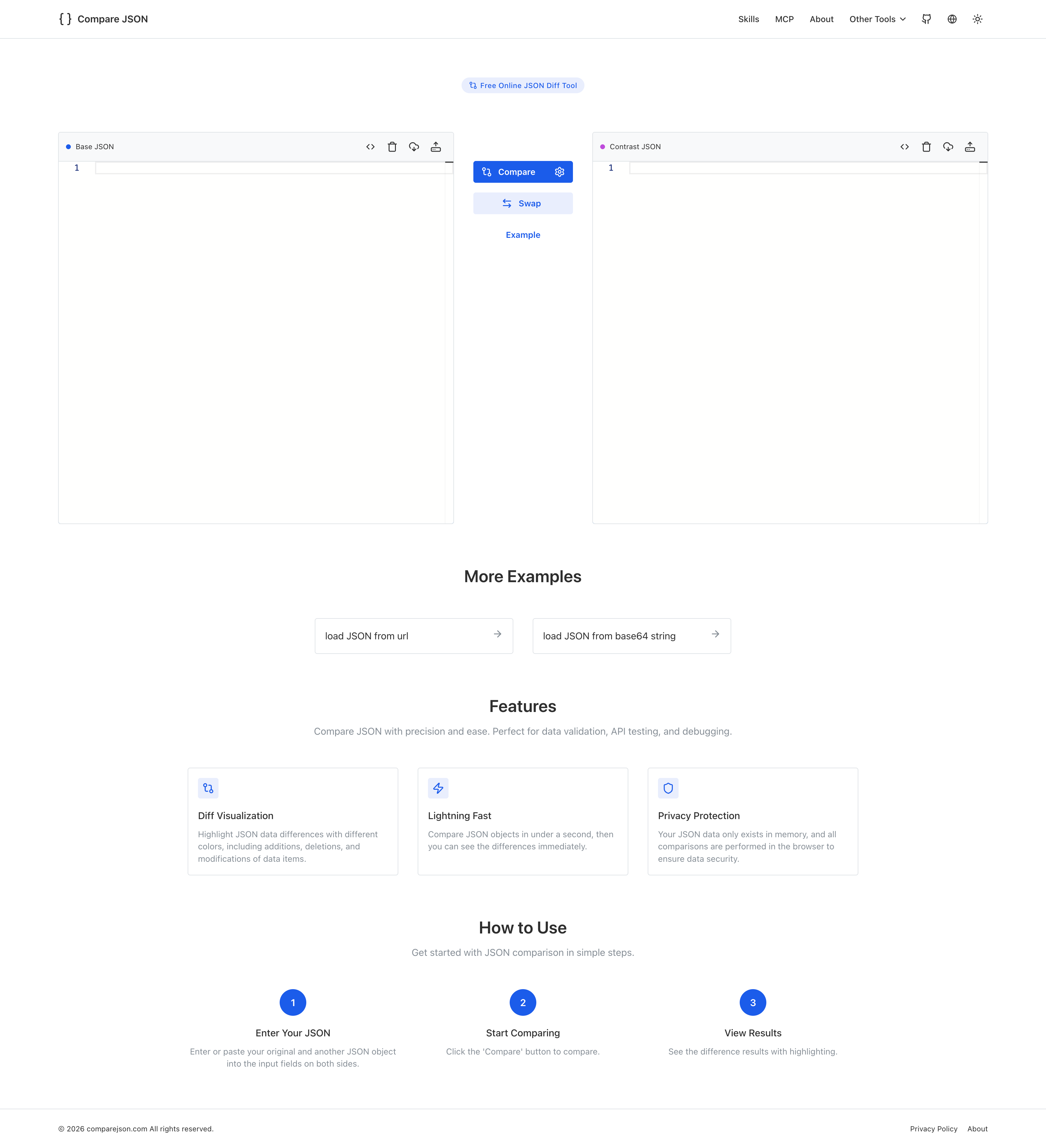 Compare JSON gallery image