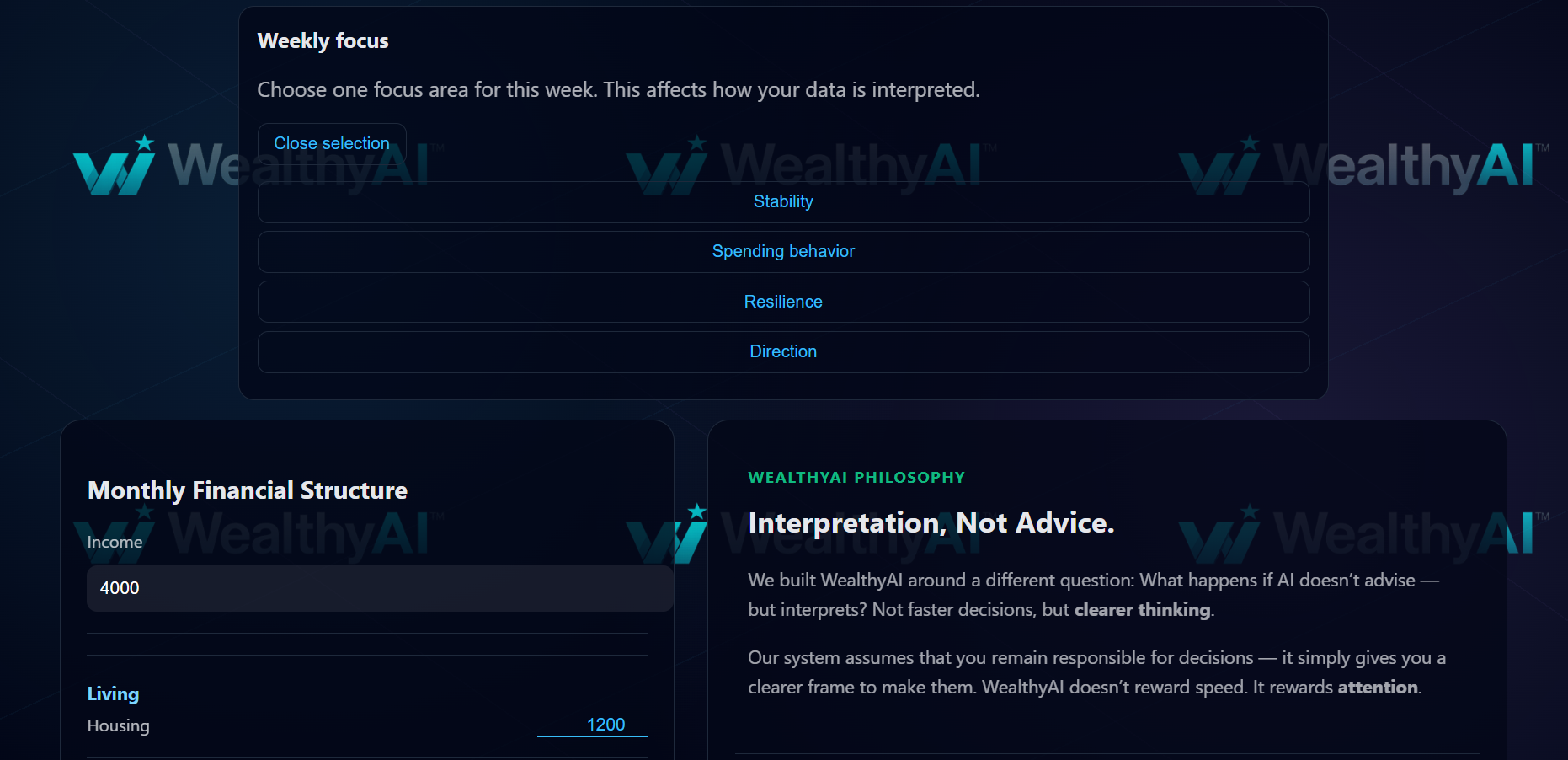 WealthyAI ⧈ gallery image