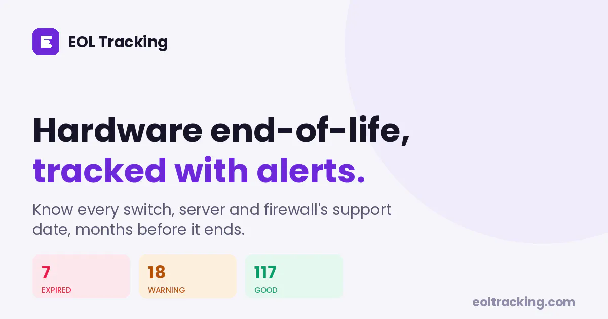 EOL Tracking screenshot 1