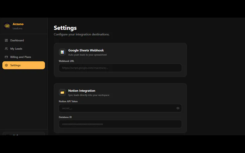 Arzuno LeadLens screenshot 6