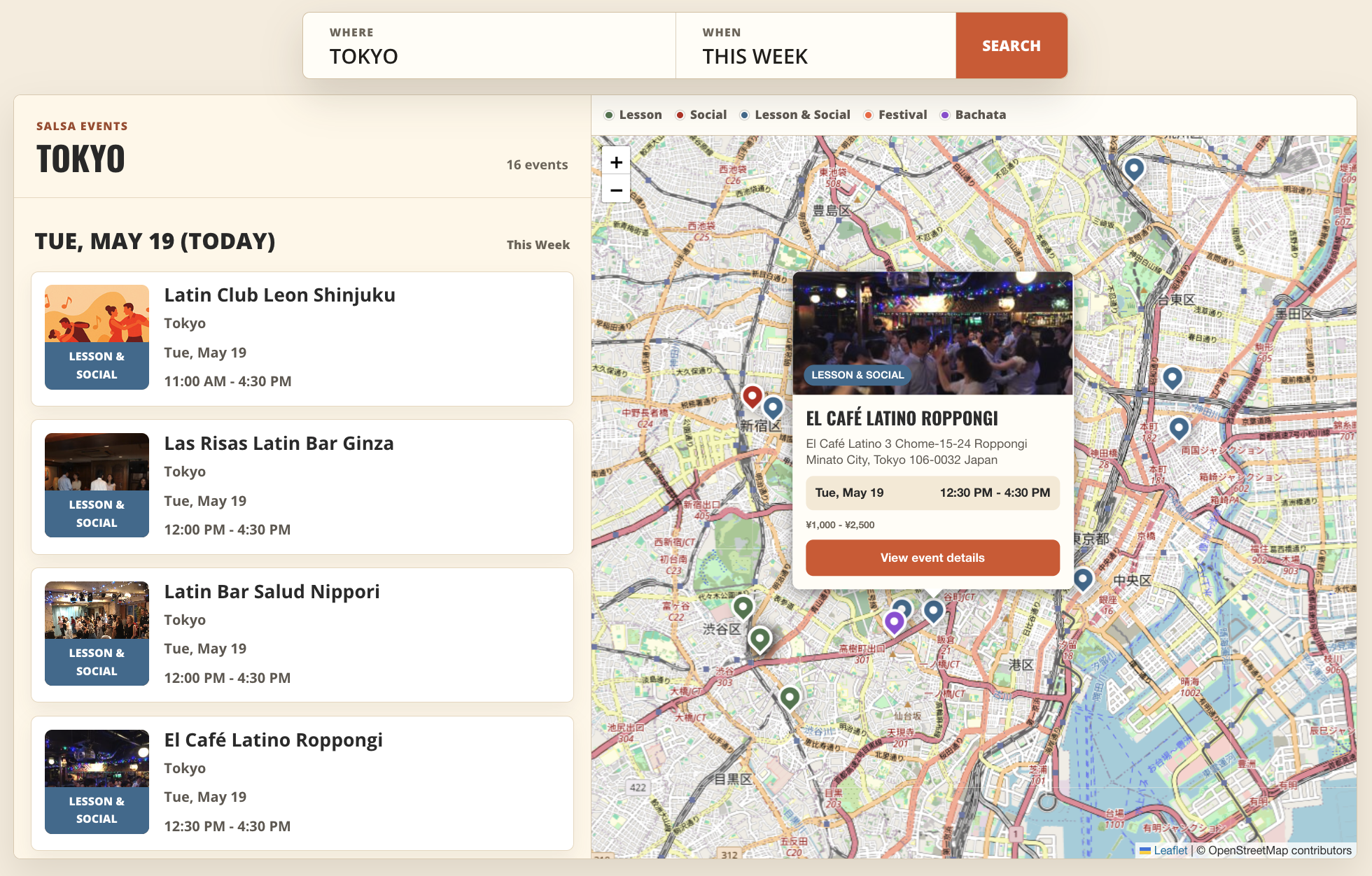 Salsa Dance Map gallery image
