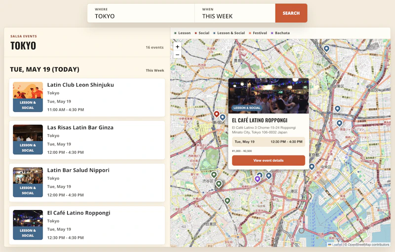 Salsa Dance Map screenshot 1