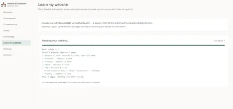 Keep visitors with Awekia AI Assistant gallery image