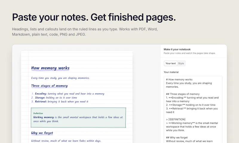 NotePetal screenshot 2