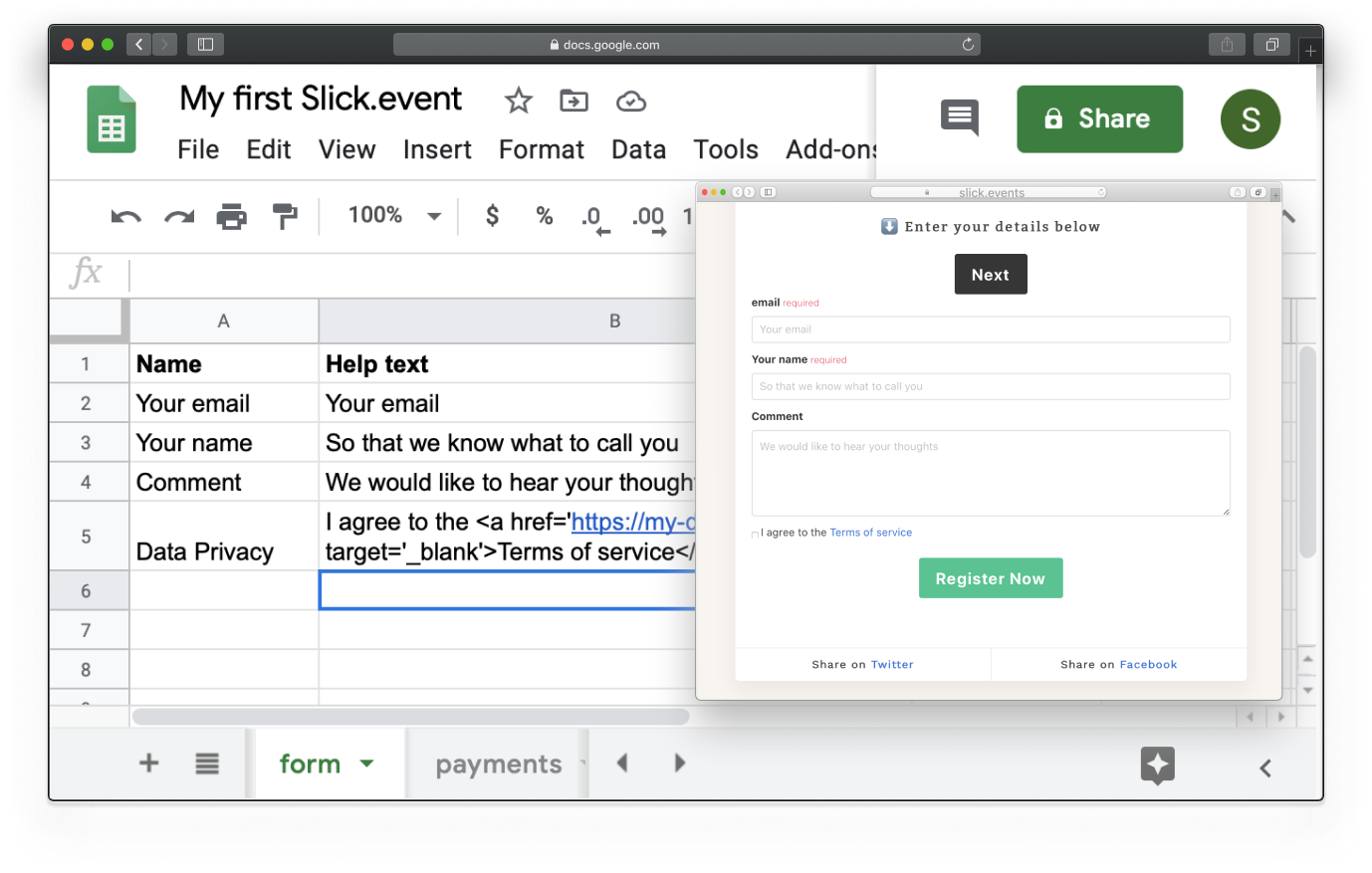 Slick.events gallery image