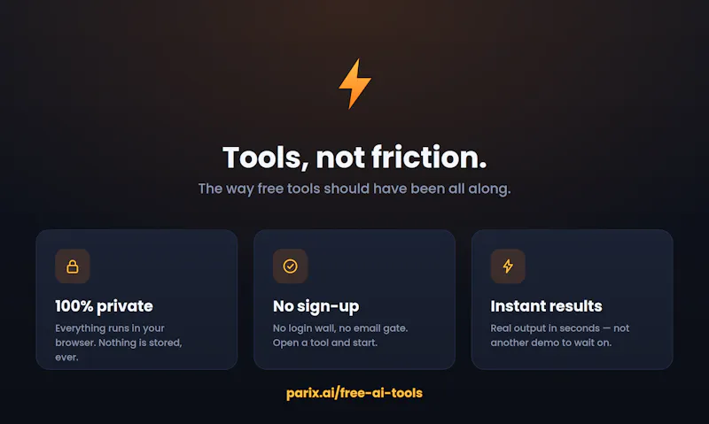 Parix.ai Free AI Tools screenshot 3