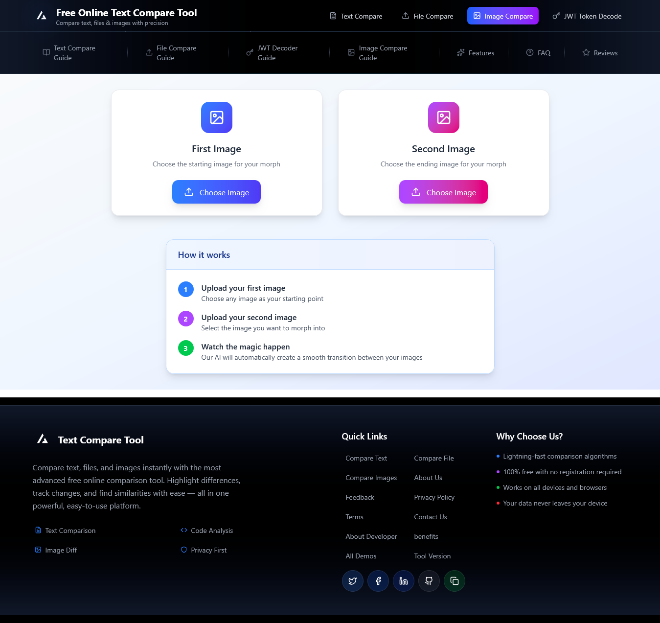 Free Online Text Compare Tool gallery image
