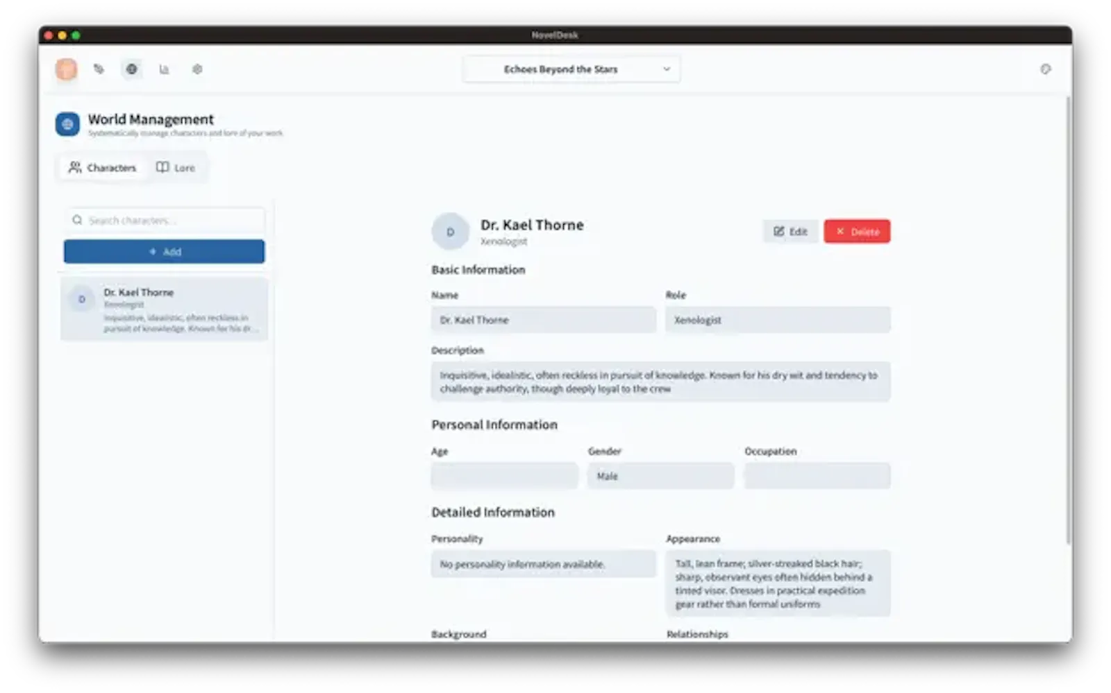 NovelDesk: Write Your Dream screenshot 4