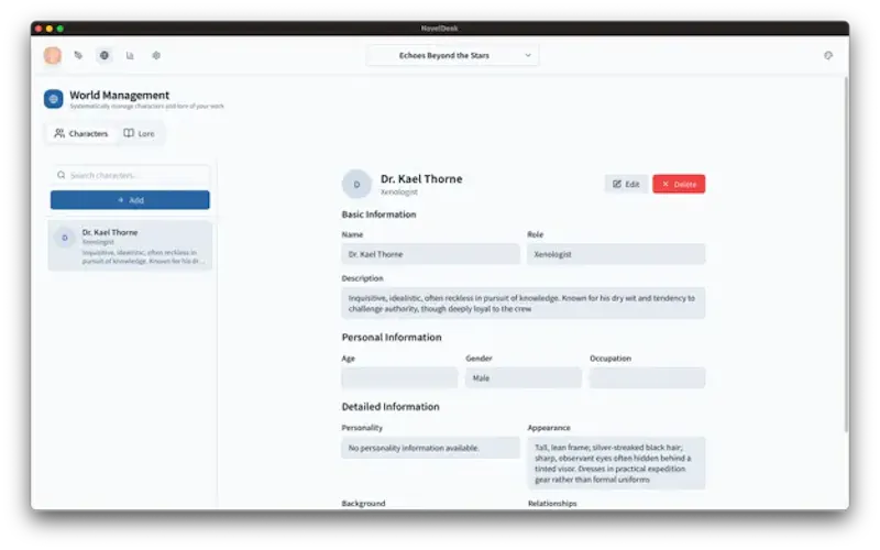 NovelDesk: Write Your Dream screenshot 4