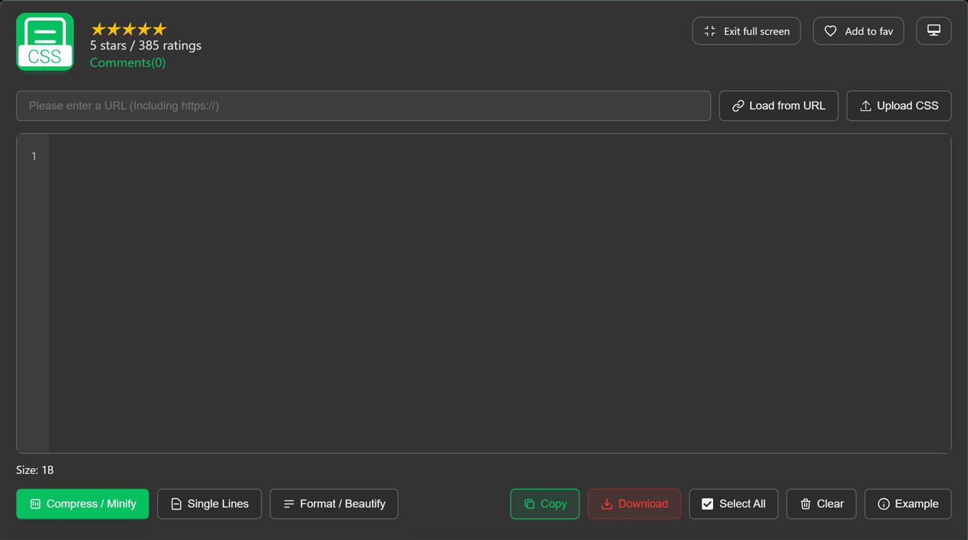 CSS Minify gallery image