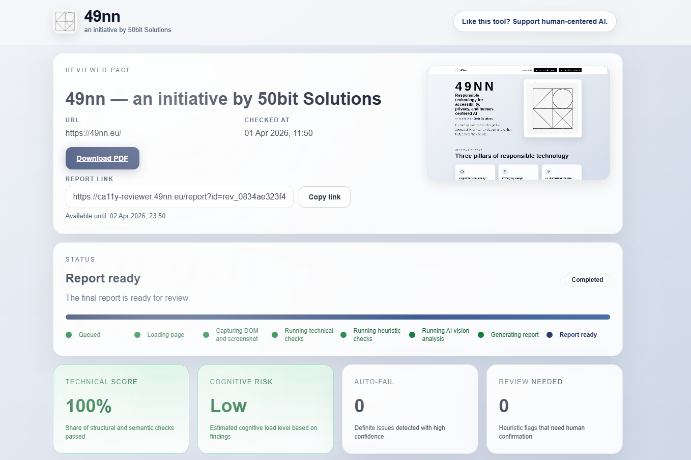 Cognitive Accessibility Reviewer gallery image