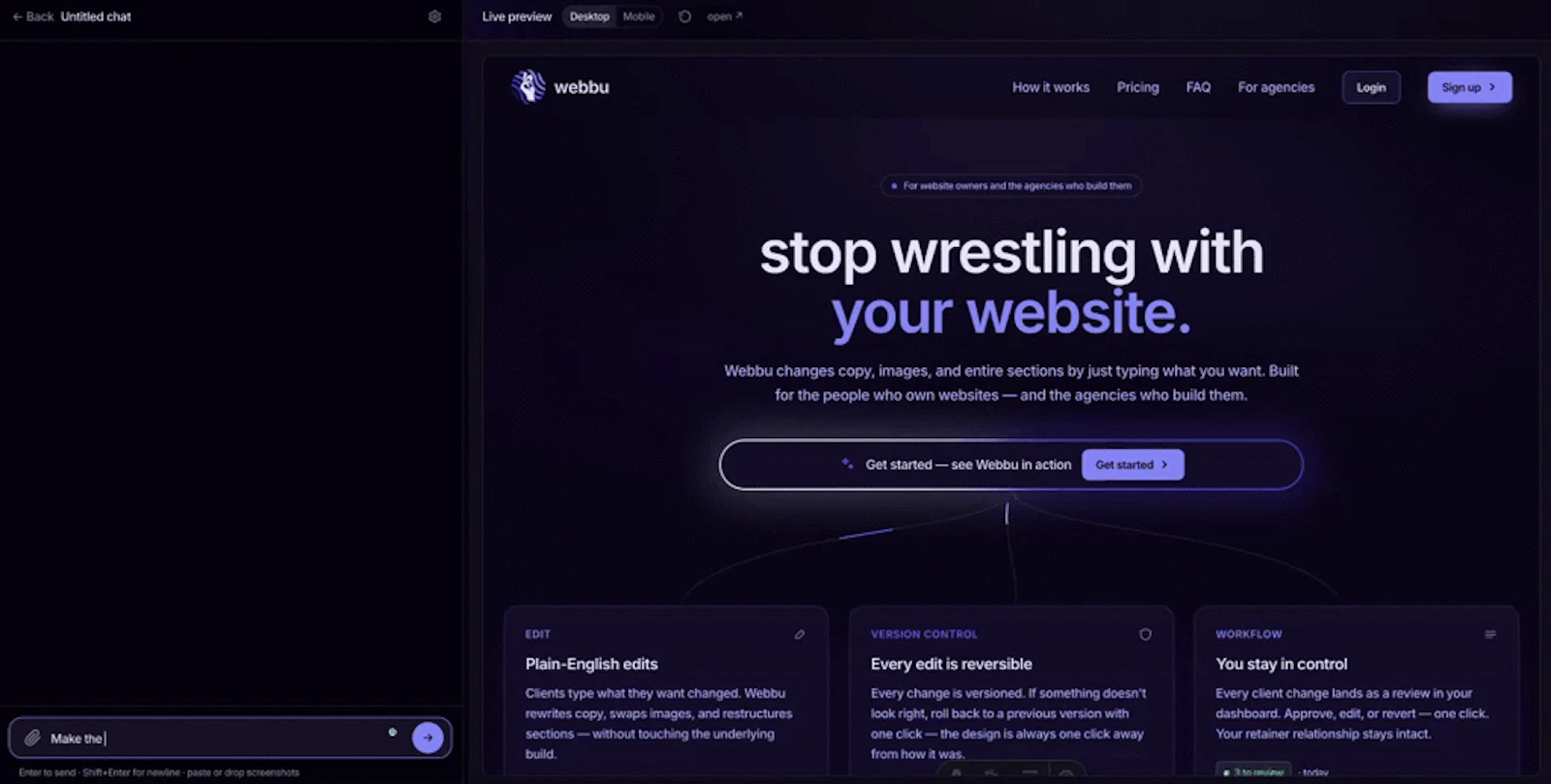 Webbu screenshot 1 (video preview)