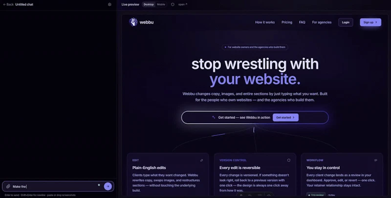 Webbu screenshot 1 (video preview)