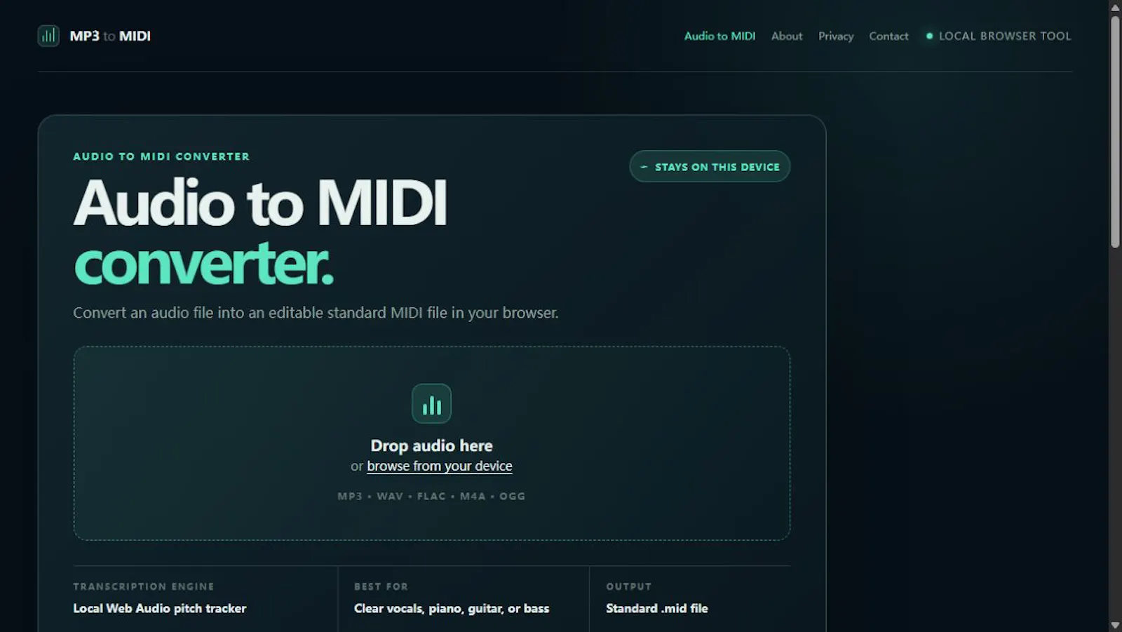 MP3 to MIDI screenshot 1