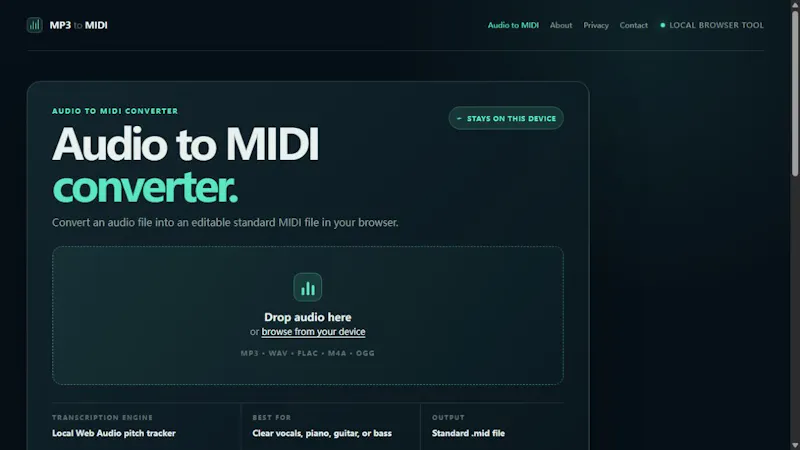 MP3 to MIDI screenshot 1