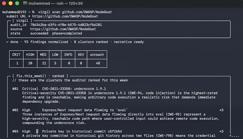 Virgil screenshot 2