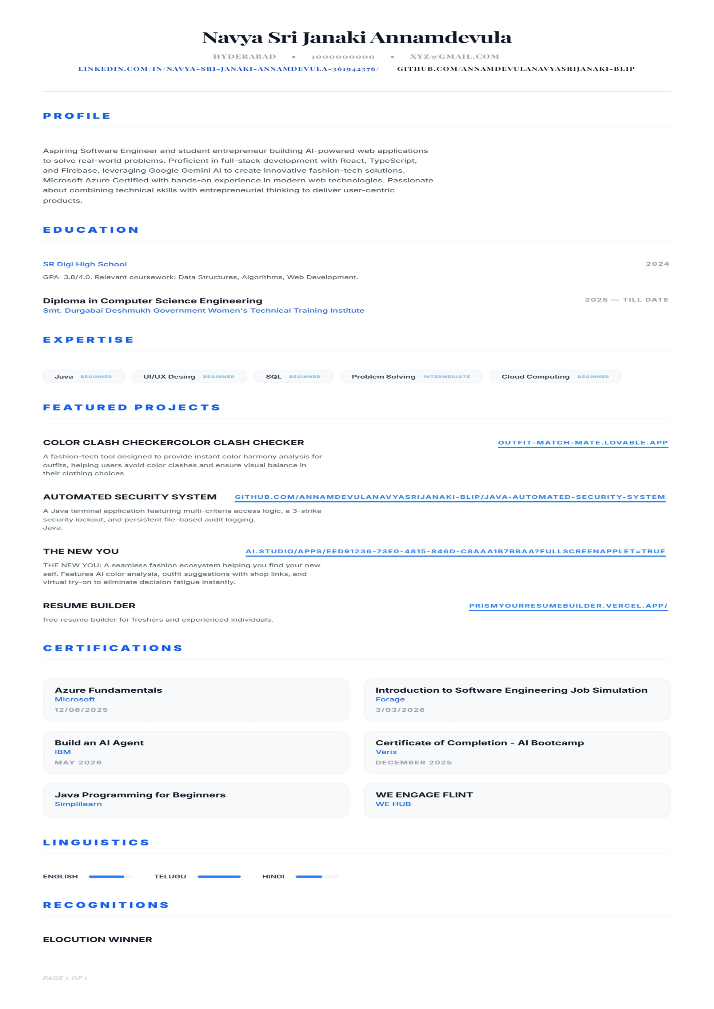 Free Online Resume Builder gallery image