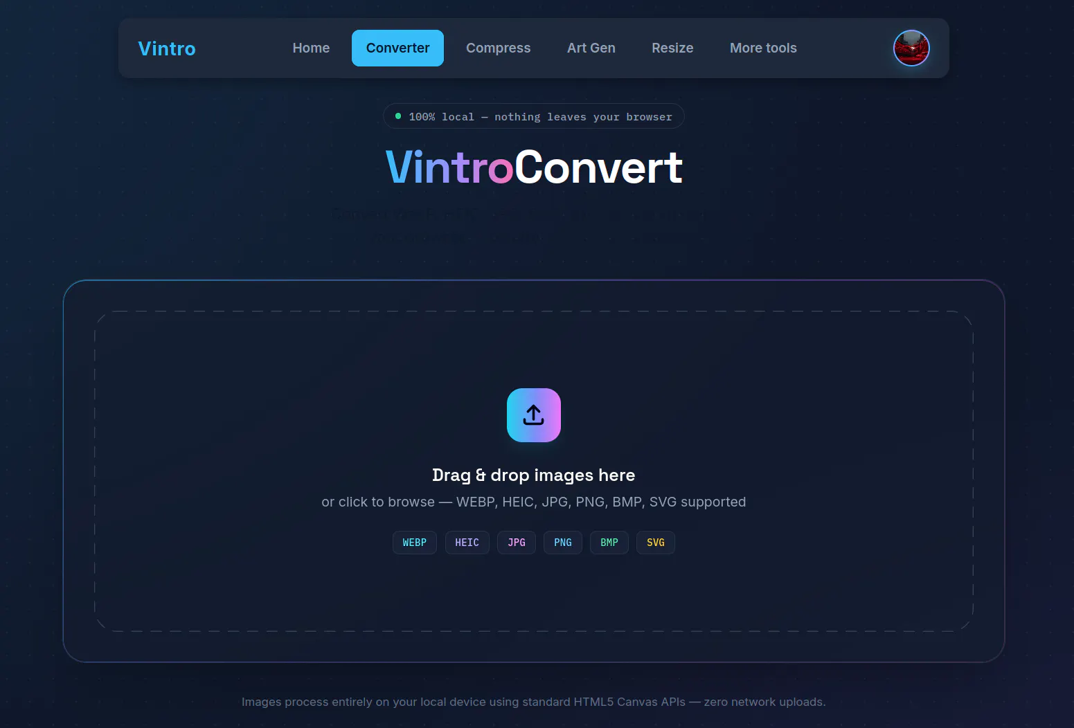 Vintro — Free Online Web Utilities gallery image