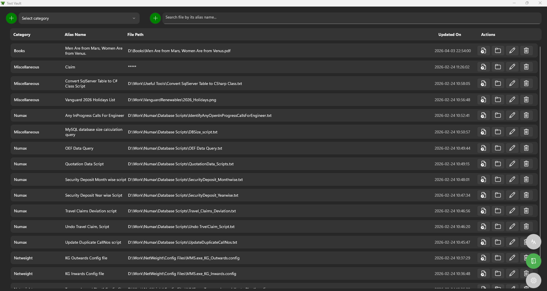 Text Vault - Screenshot 4 showing product features and functionality