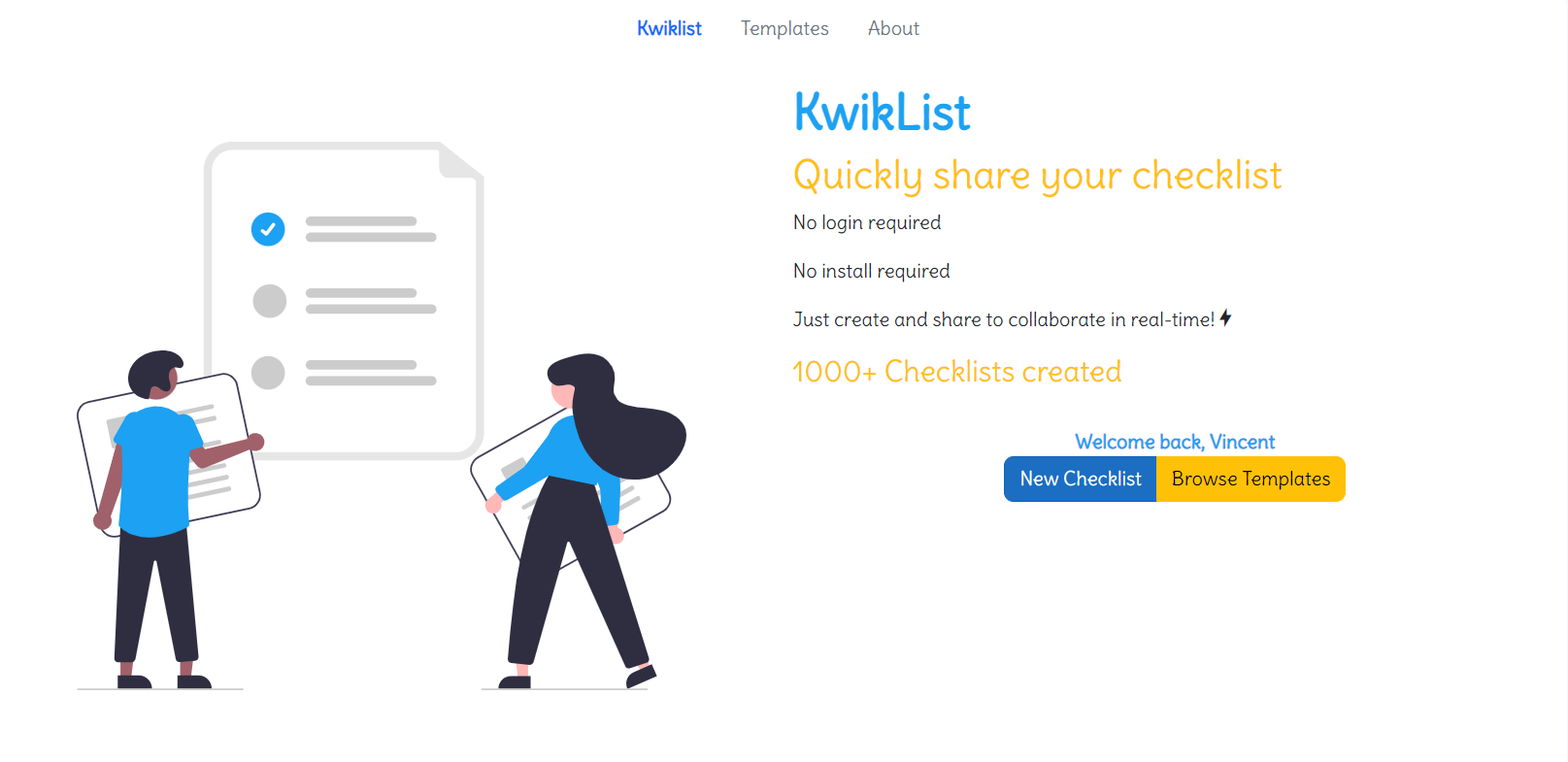 Sulla Klist - Crea rapidamente e condividi la tua lista di controllo media 1